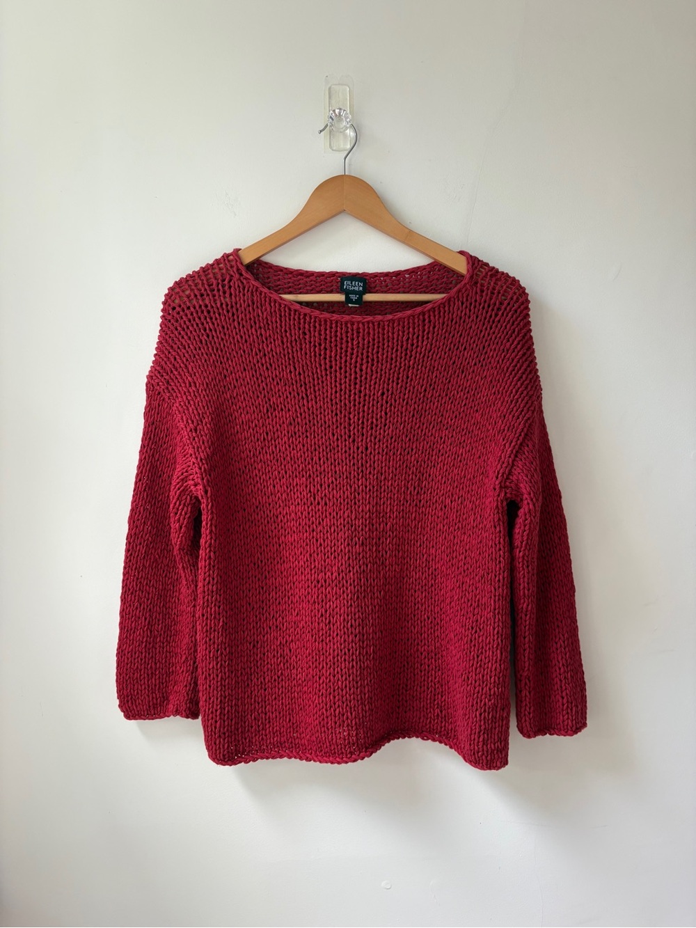 Eileen Fisher Cable Knit Crewneck Sweater